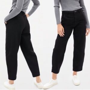 Everlane‎ Arc Curved Canvas Pant Tapered Balloon Leg Black 6